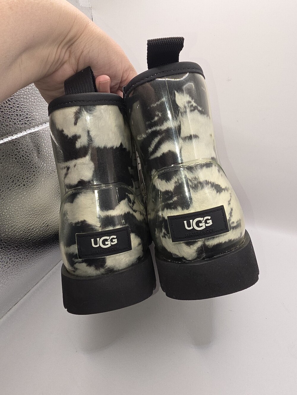 New- UGG Women's 7 Classic Clear Marble Waterproof Ankle Boots Rain ( No Box ) - Picture 2 of 7